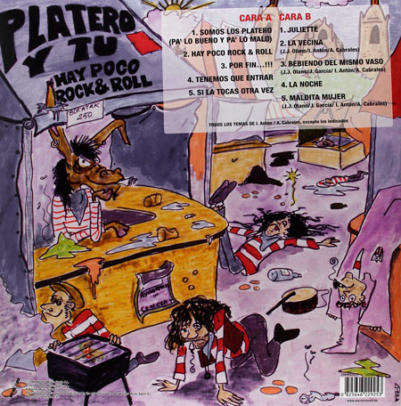 Vinilo reeditado 'Hay Poco R&R' (2014)-trasera Vinilo reeditado 'Hay Poco R&R' (2014)-trasera