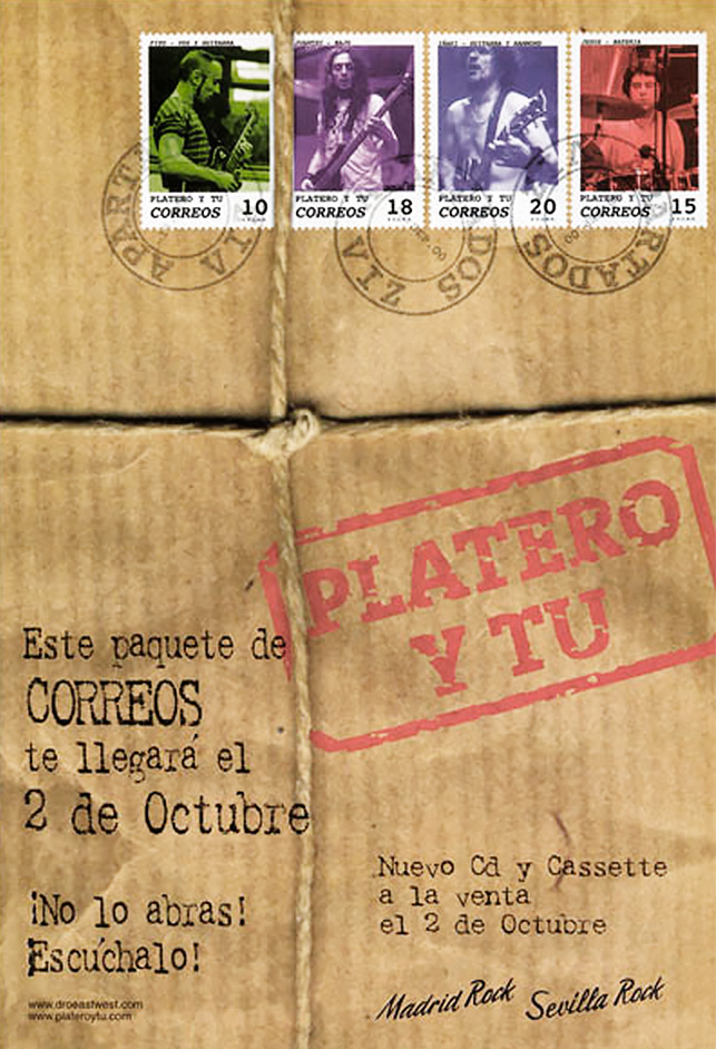 Cartel promocional del nuevo disco de Platero y Tú