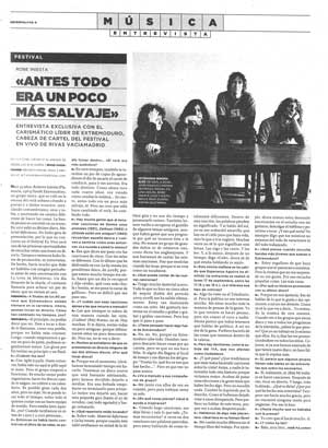 Entrevista Robe El Mundo Metrópoli septiembre 2012