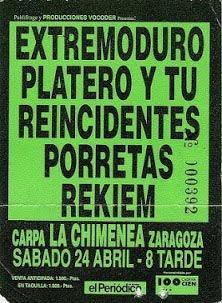 Entrada-Extremoduro-y-Platero-año-1993-04-24-carpa-La-chimenea-Zaragoza