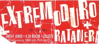 Entrada-Extremoduro-año-1996-06-07-Sala-Zeleste-Barcelona