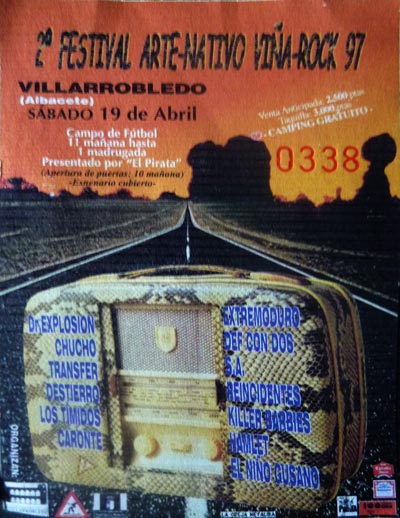 Entrada-Extremoduro-año-1997-04-19-Segunda-edicion-ViñaRock