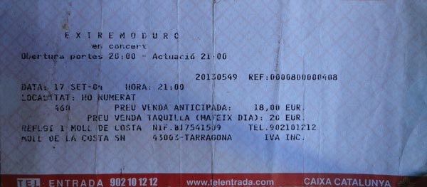 Entrada-Extremoduro-año-2004-09-17-Tarragona