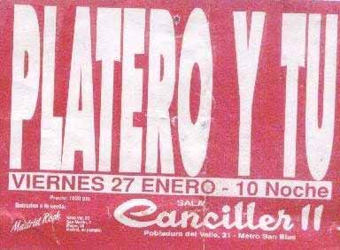 Entrada-Platero-y-Tu-año-1995-01-27-Sala-Canciller-2-Madrid