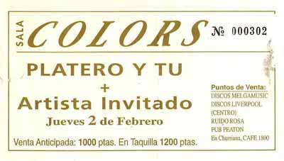 Entrada-Platero-y-Tu-año-1995-02-02-Sala-Colors