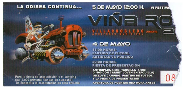 Entrada-Platero-y-Tu-año-2001-05-03-04-05-Viña-Rock-2001