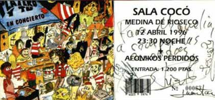 Entrada-Platero-y-Tu-y-Afonikos-Perdidos-año-1996-04-12-Sala-Coco-Medina-de-Rioseco