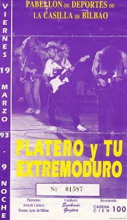 Entrada-Platero-y-Tu-y-Extremoduro-año-1993-03-19-Pabellon-La-Casilla-Bilbao