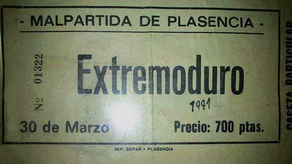 Entrada-Extremoduro-año-1991-03-30-Malpartida-de-Plasencia-Caceres