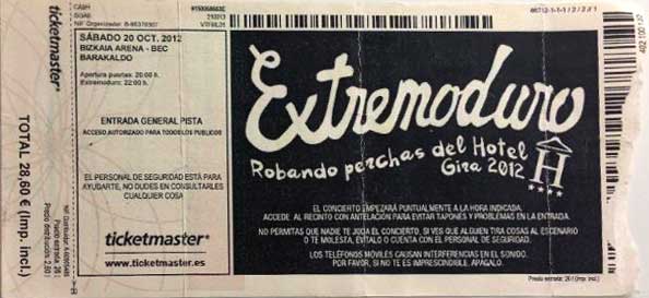 Entrada-Extremoduro-año-2012-10-20-BEC-Bilbao