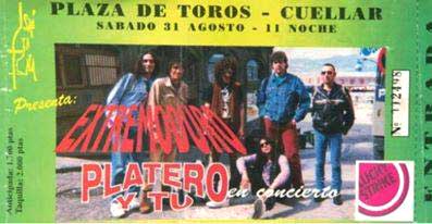 Entrada-Extremoduro-y-Platero-y-Tu-año-1996-08-31-Cuellar-Segovia