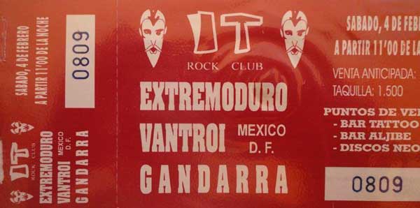 Entrada-ExtremoduroVantroi-año-1995-02-04-IT-Rock-Club