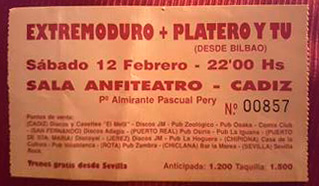 Entrada-Platero-y-Tu-y-Extremoduro-1994-02-12-sala-anfiteatro-cadiz