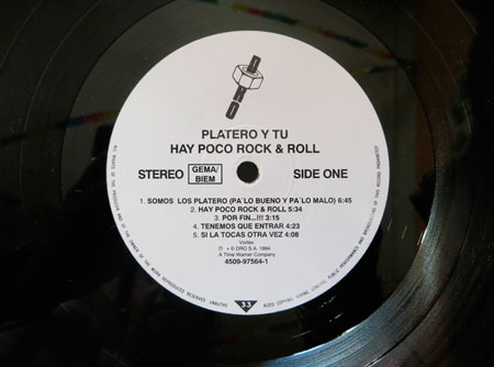 Vinilo de Platero y Tú 'Hay Poco R&R' (1994)-disco Vinilo de Platero y Tú 'Hay Poco R&R' (1994)-disco